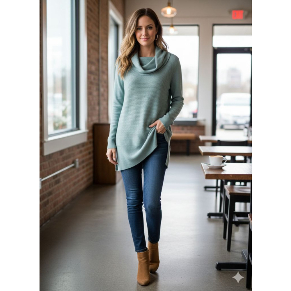Women's ADRIENNE VITTADINI Cowl Neck Sweater L - Picture 7 of 7